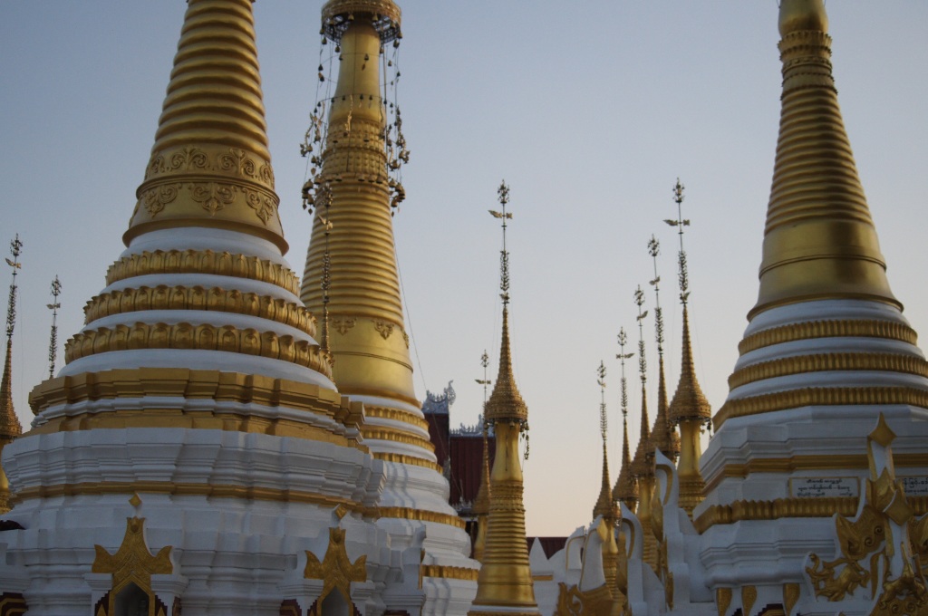 One of the surprising things about Nyangshwe was this pagoda just outside the town. Whether it was the beautiful evening light or the tranquil state of mind, it was easily the most awesome pagoda I have encountered in Myanmar.