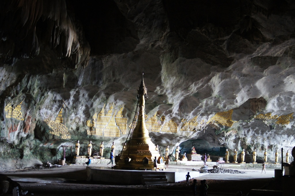 A stupa inside the Saddar cave.